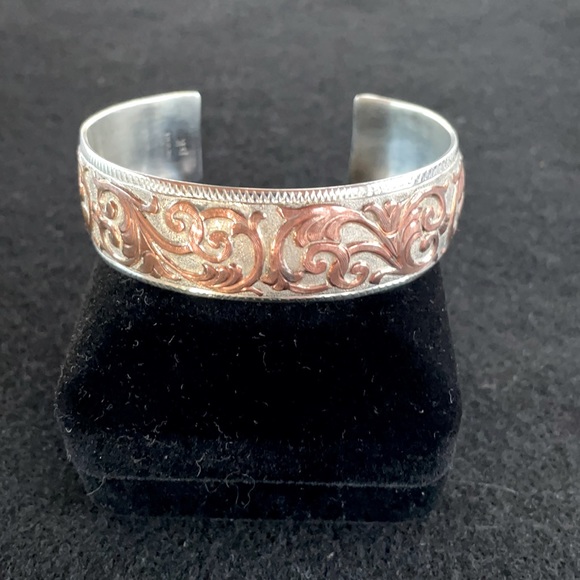 Copper & Sterling Cuff Bracelet - Picture 1 of 4